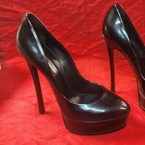 Casadei Platform High Heels EUR size 39 Black Pearl like color